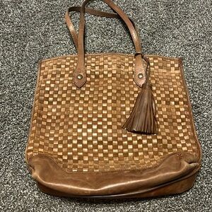 Brown Leather Frye Tote